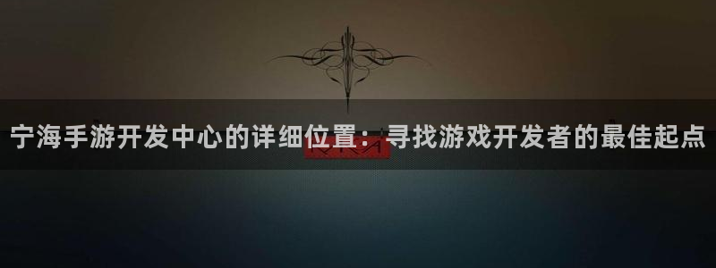 汇丰娱乐预测群号码：宁海手游开发中心的详细位置：寻找游戏开发